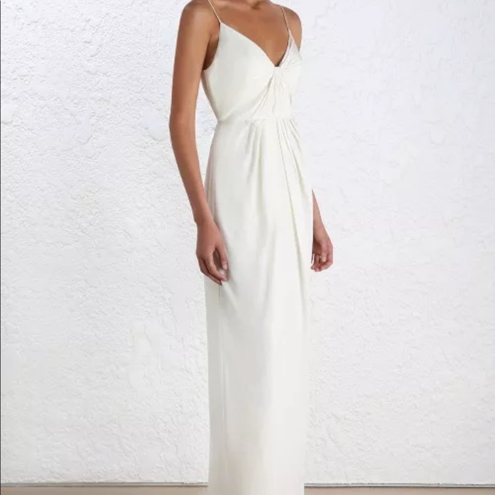NWT Zimmermann Silk Folded Long pearl Dress Size 3